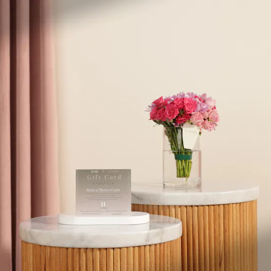 Hush Spa Sands of Morocco Combo Women's Gift Voucher | Royal Flowers Vase