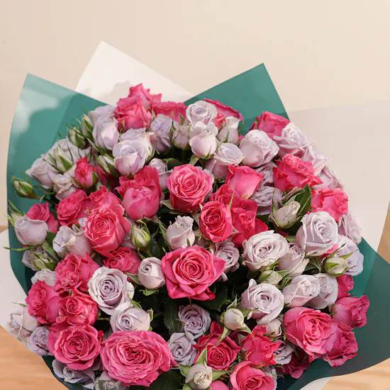Pastel Romance Baby Rose Bouquet