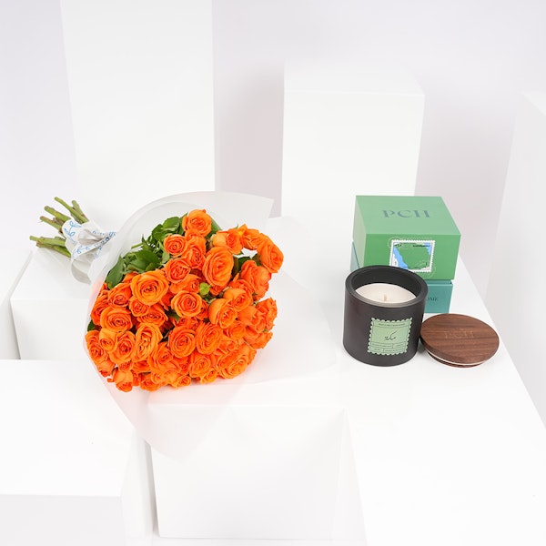 PCH Mekkah Scented Candle Baby Roses Floward Riyadh
