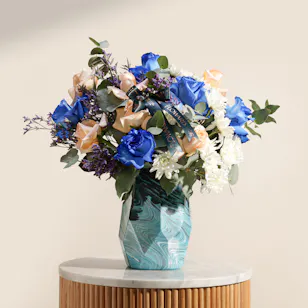 Azure Dreams Flowers Vase