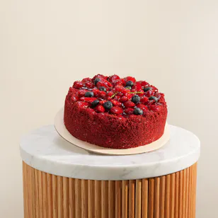 Secrets Red Velvet and Berry Cake