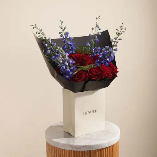 Crimson Whisper Flowers Bouquet