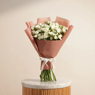 White Aura Roses Bouquet  