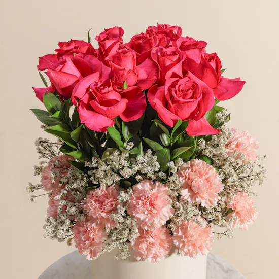 Blush Wedding Congrats Flower Box
