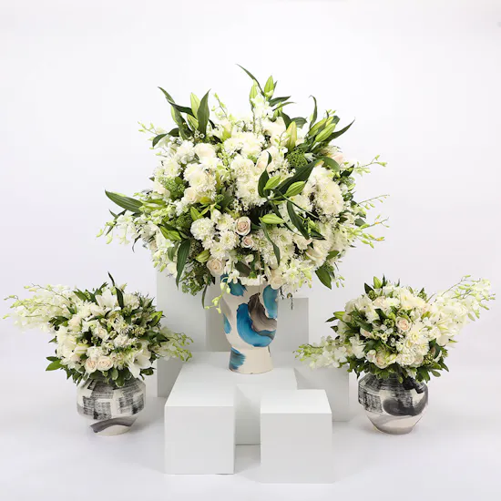 White Flowers Set