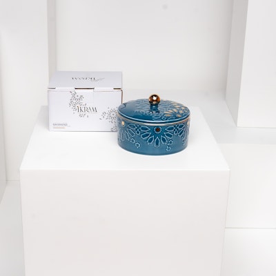 Otantik Ikram Date Jar Blue | Flowers