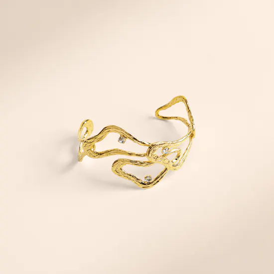 Lynyer Celestial Whispers Gold-plated Bracelet and Earring Set