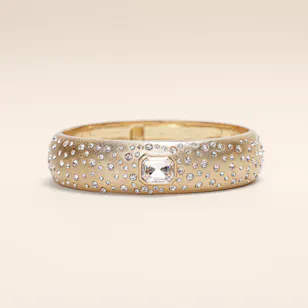 Lynyer Aurora Dust Gemstone Gold Plated Women's Bangle Lynyer Aurora Dust Gemstone Gold Plated Women's Bangle
