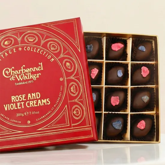 Charbonnel et Walker Rose and Violet Creams Chocolate Box