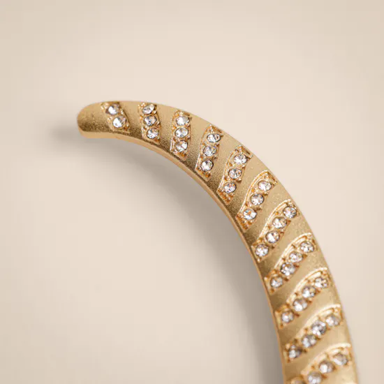 Lynyer Gold-plated Aurora Wave Chunky Collar Necklace