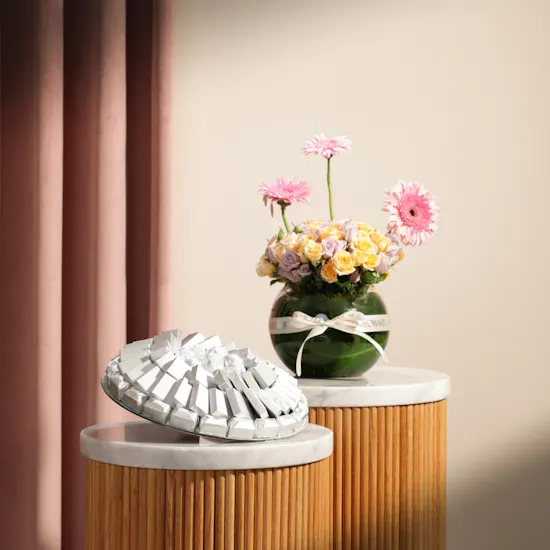 Patchi Luxury Chocolate Tray | Glowy Flowers Vase