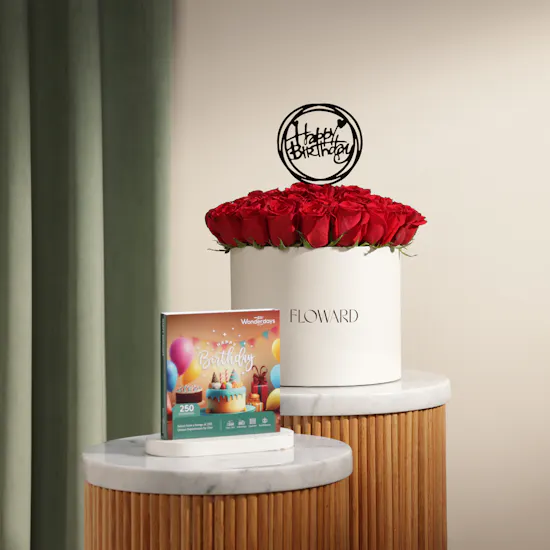 Wondergifts Happy Birthday Gift Voucher | Stunning Flower Box