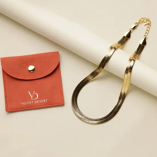 Velvet Desert Ahood Chunky Herringbone Necklace