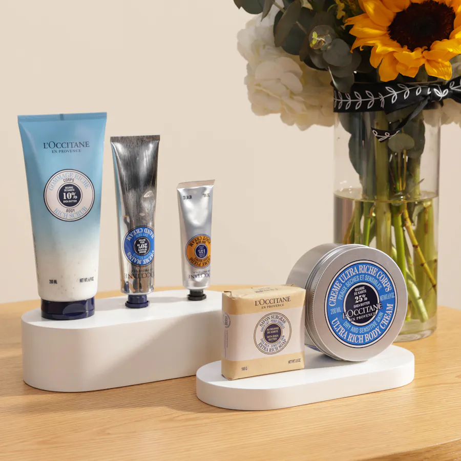 L'Occitane Shea Butter Body Care Gift Set | Bright Vase  2
