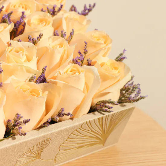 Levo Mix Chocolates and Flowers Beige Box
