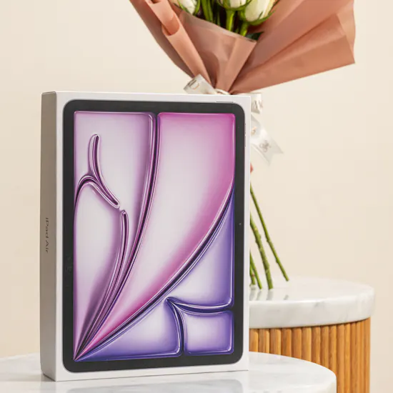 Apple 11-inch Wi-Fi 128GB Purple iPad Air | Soft Majesty Flowers