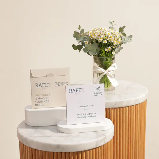 Raff by Paris Spa Signature Manicure and Pedicure Gift Voucher | Spirited Flower Vase