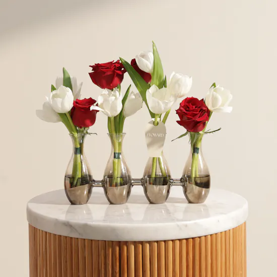 Quartet of Elegance Flower Vase