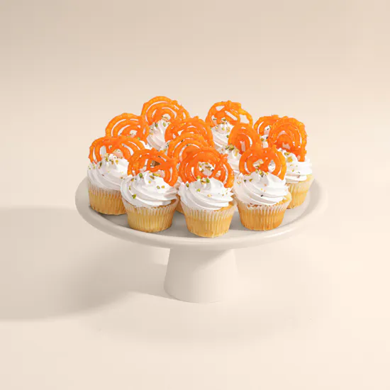 NJD Diwali Jalebi Cupcakes