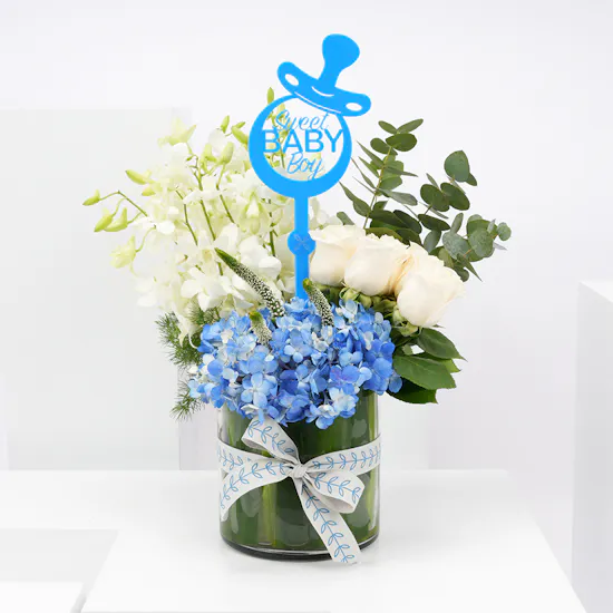 Enchanting Petals | Baby Boy Vase