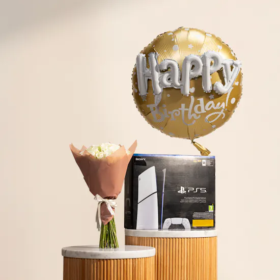 Sony PlayStation 5 slim Digital Version | Happy Birthday Flowers Bouquet