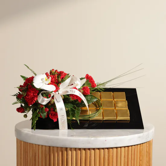 Floward Luxurious Chocolate Tray | Romantic Flowers