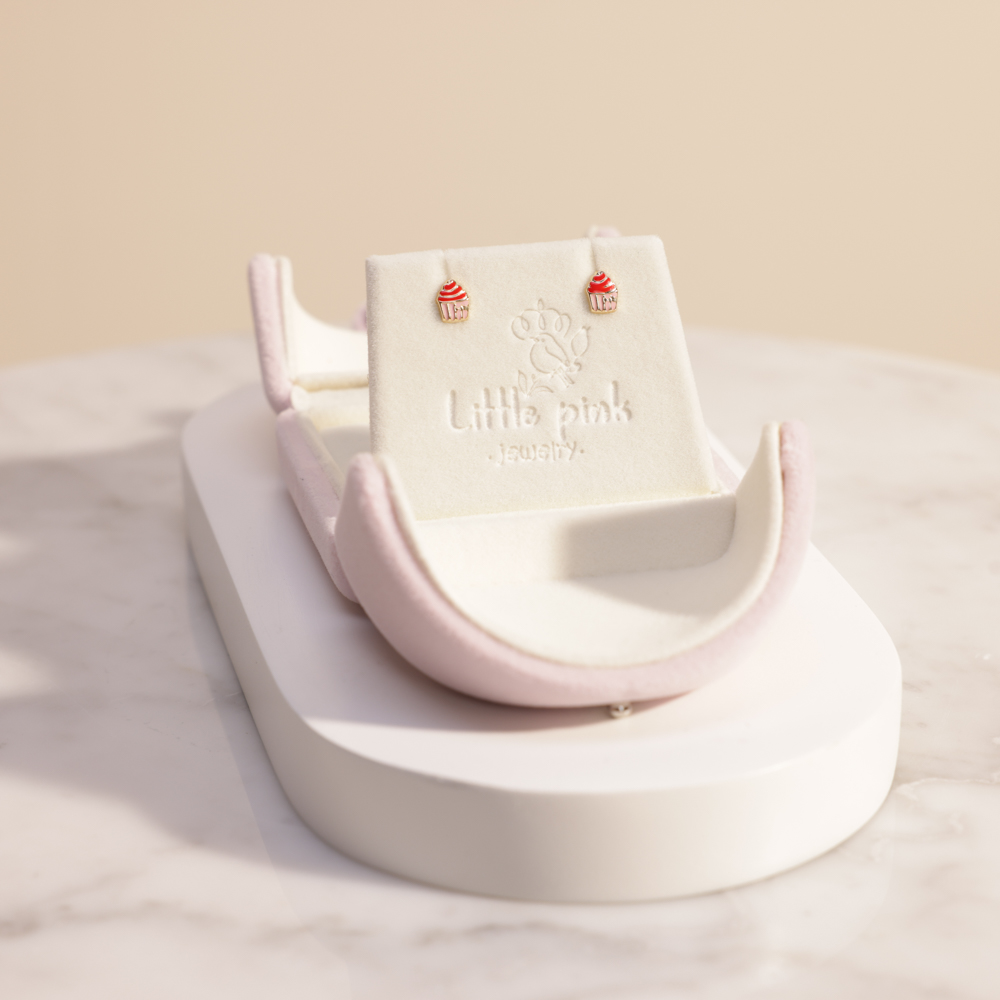 اقراط كب كيك من ليتل بينك