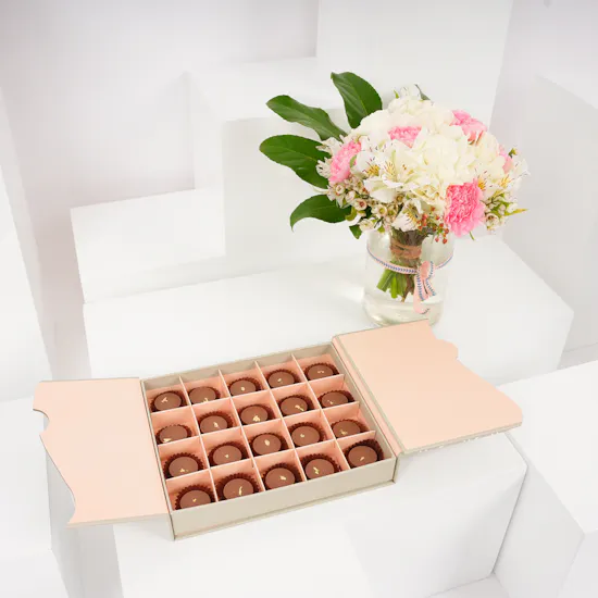 Floward Caramel Chocolate Box | Beauty Vase