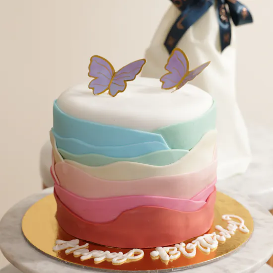 Floward Rainbow Butterfly Birthday Cake | Unique Flowers Bouquet