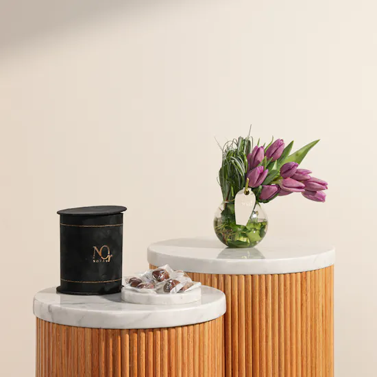 Nor Noyau Luxury Chocolates Box | Tulips Vase
