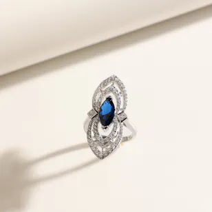 Floward Blue Reem Al Ghazal Women's Ring | Size 8