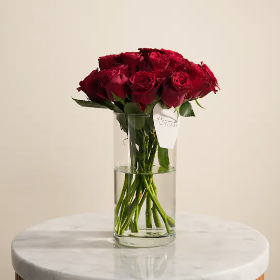 Stunning Red Roses Vase | 15 Flowers