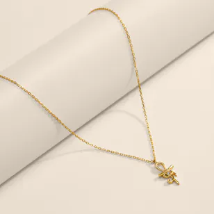 Arsty Ankh Zircon Stone Necklace 