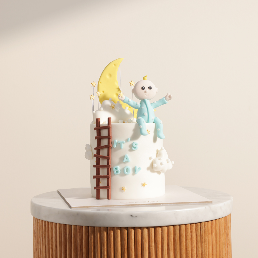 كيك المولود الجديد أنه صبي من بي سوشيال