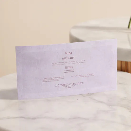 Klar Relax Massage Gift Card | Dozen Revival Rose Bouquet