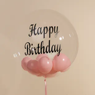 Transparent Balloon with Birthday Print | Size 20