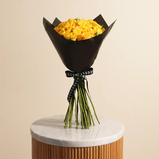 Yellow Radiance Bouquet | 25 Baby Roses