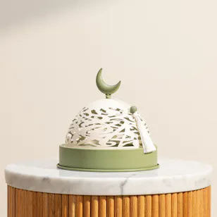 Hedeya White and Green Small Date Serving Tray
