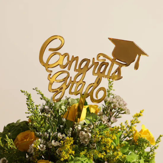 NJD Sweets | Graduation Flowers Vase