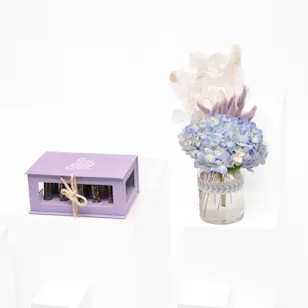Feel Good Tea Varieties with Spring Wishes Vase 