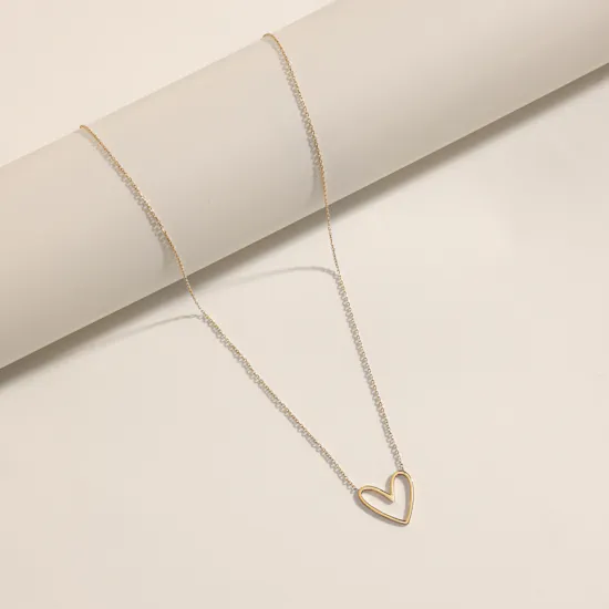 Midad Open Heart Gold Necklace