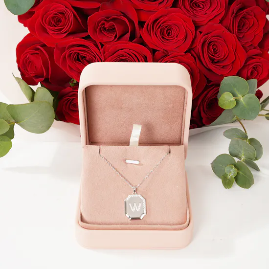 Floward Letter W Necklace | Affection Roses