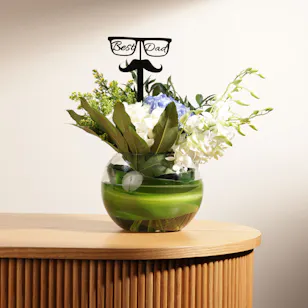 Best Dad Flowers Vase