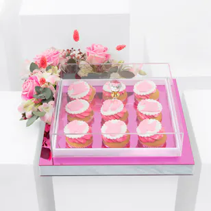 New Baby Girl Chocolate Cupcakes | Roses