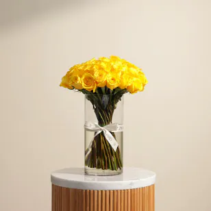 Yellow Radiance Vase | 50 Flowers Yellow Radiance Vase | 50 Flowers