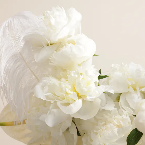 Whisper of Ivory Peony Flower Vase