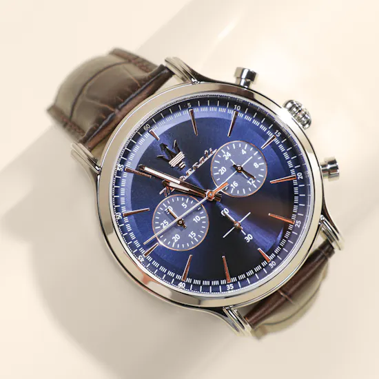 Maserati Epoca Chronograph Brown Leather Men's Watch