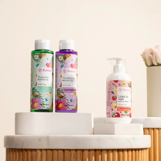 Bubblzz Bloom Hair Care Set | Pink Soft Roses Box