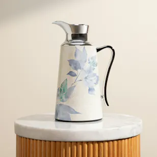 Otantik Marisella Tea and Coffee Blue and Silver Vacuum Flask