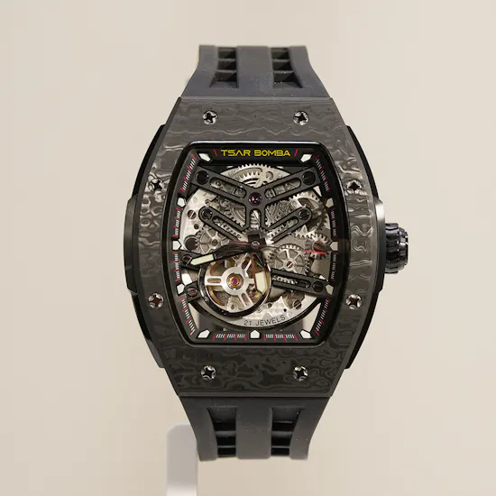 Tsar Bomba Elemental Automatic Cool Black Carbon Fiber Men's Watch